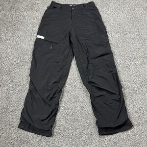 CAT Pants Mens 28 Black Cargo Adjustable Waist‎ Workwear Nylon Utility